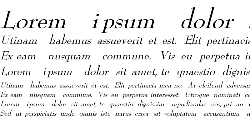 Sample of ReedFont italic Italic