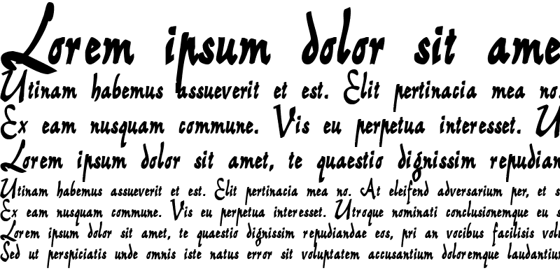 Sample of Reiner Script Bold