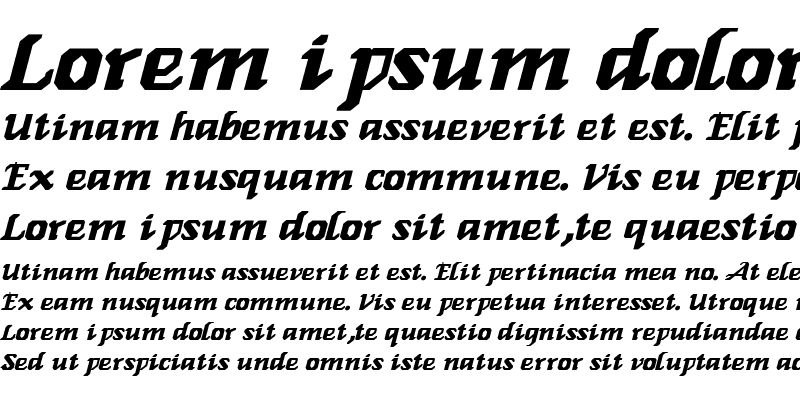 Sample of Relbe-Italic