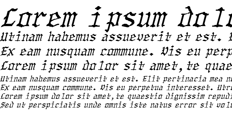 Sample of Remembrance 5 Italic
