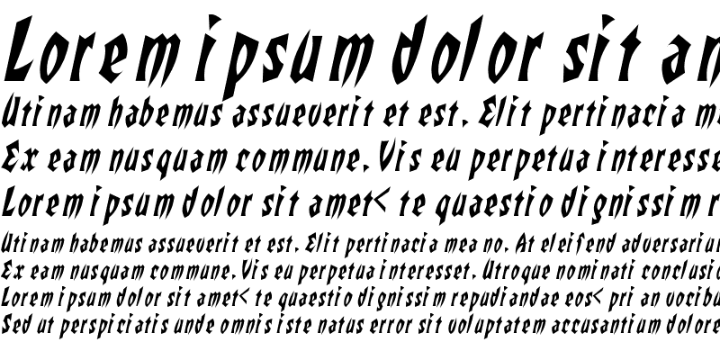 Sample of RemusCondensed Italic