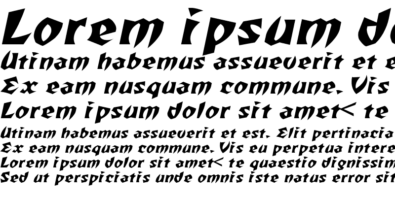 Sample of RemusExtended Italic
