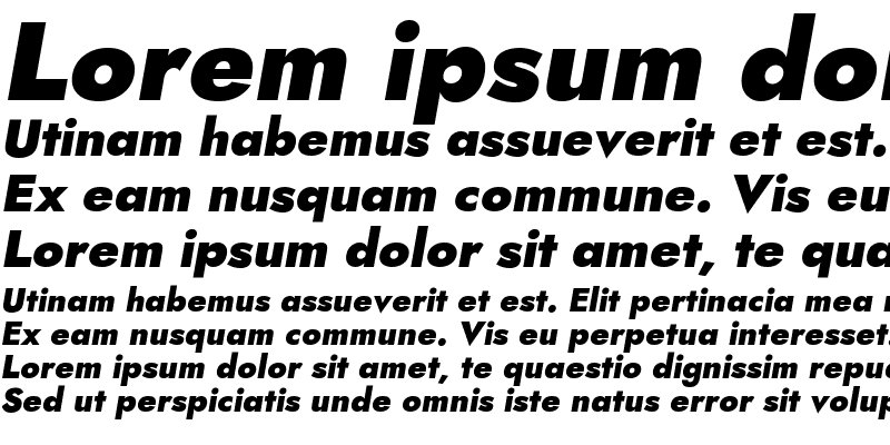 Sample of Renner* Black Italic