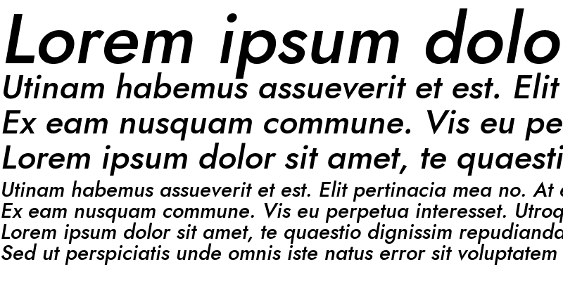 Sample of Renner* Medium Italic