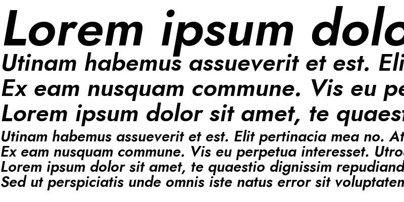 Sample of Renner* Semi Italic