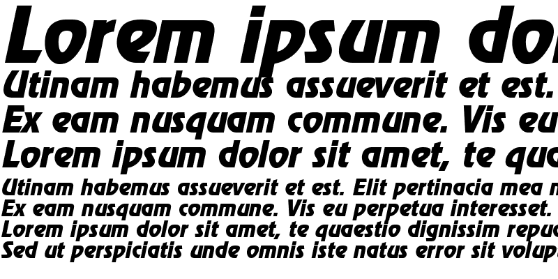 Sample of RenueCyr Bold Italic