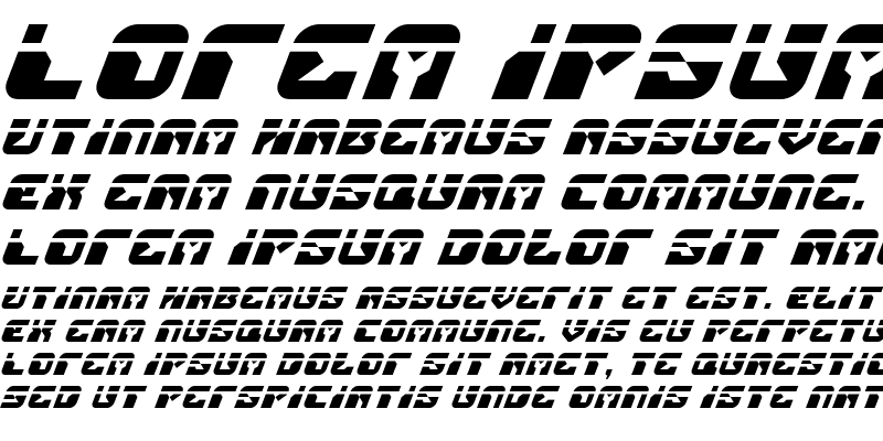 Sample of Replicant Laser Italic Laser Italic