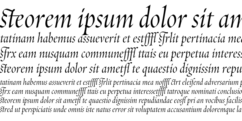 Sample of Requiem Fine-HTF-Ligs Italic