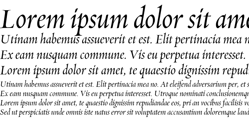 Sample of Requiem Medium Italic