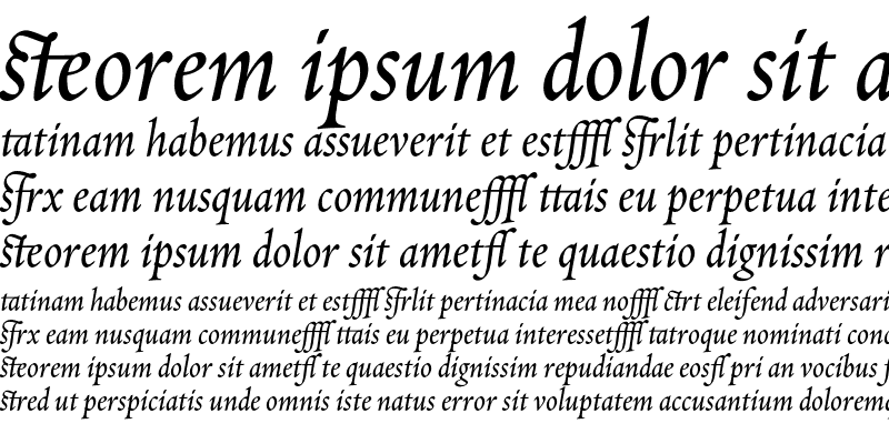 Sample of Requiem Text-HTF-Ligs Italic