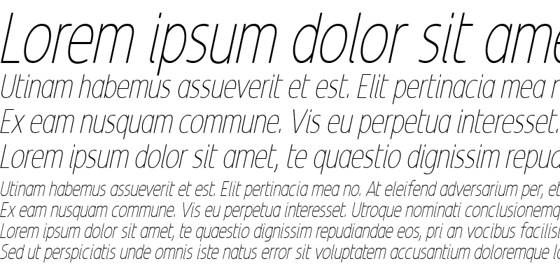 Sample of Revalo ModernThin Italic Regular