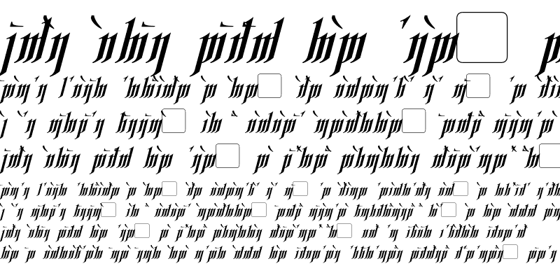 Sample of Rhesimol Italic