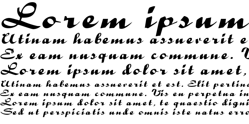 Sample of RibbonsExtended Italic