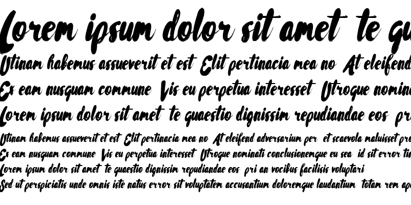 Sample of Rissa Typeface