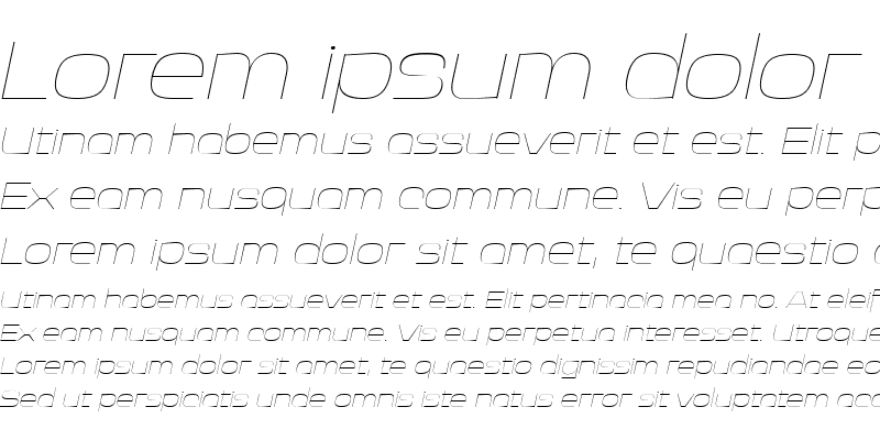 Sample of Ritafurey Thin Italic