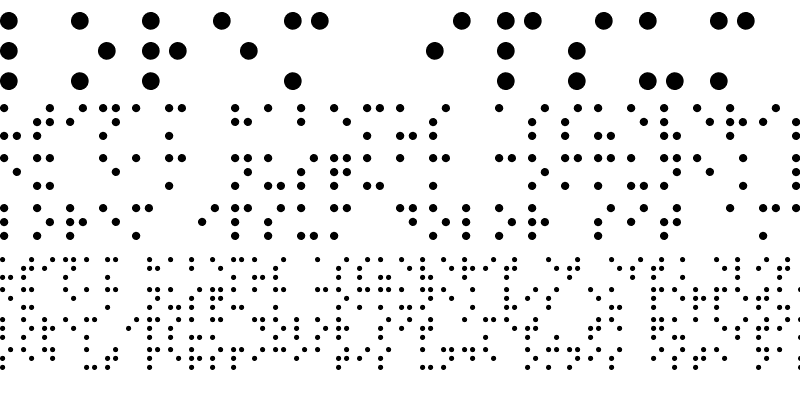 Sample of RNIB Braille