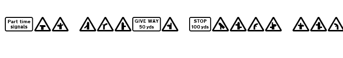 Preview of Road Caution Signs UK Part 1 Regular