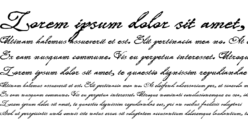 Sample of Roanoke Script Regular