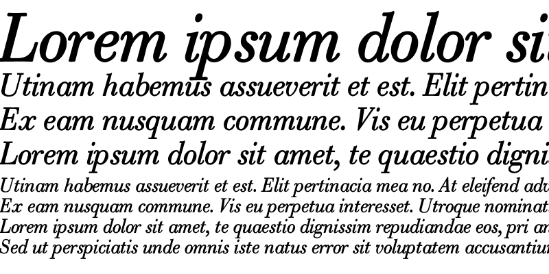 Sample of Robusta Roman Italic