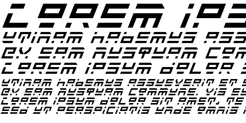 Sample of Rocket Type Italic