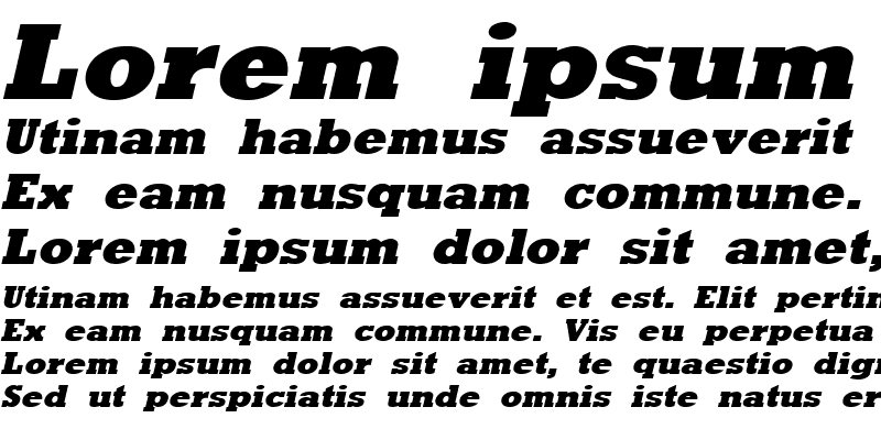 Sample of RockneyExtrabold Italic