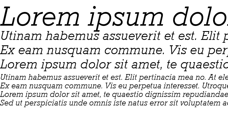 Sample of RoctusTEELig Italic
