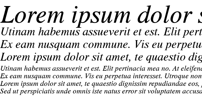 Sample of Roman Italic