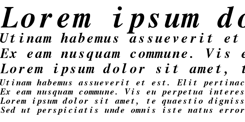 Sample of Roman Mono Bold Italic
