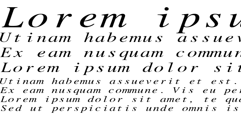 Sample of RomanMonoExtended Italic