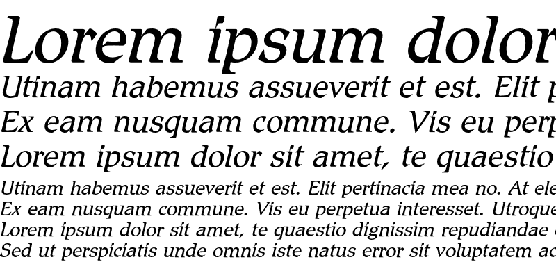 Sample of RomicEF Light Italic