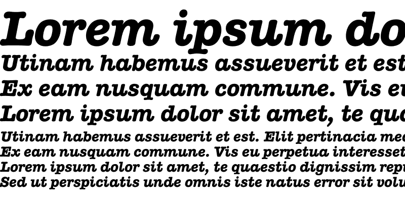 Sample of Romtypewriter Bold Italic