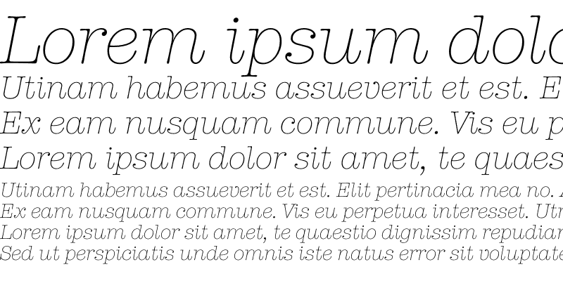 Sample of Romtypewriter Light Italic