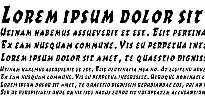 Sample of RomulusCondensed Italic