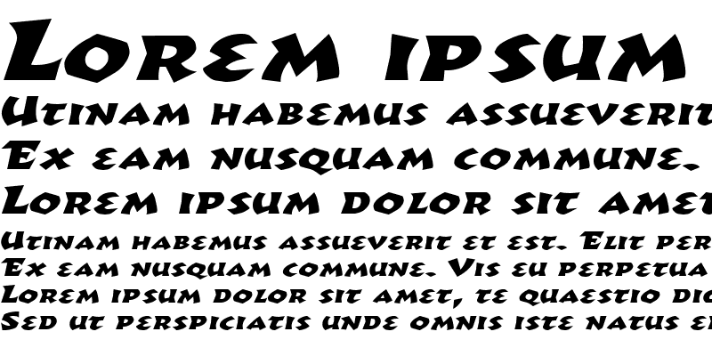 Sample of RomulusExtended Italic