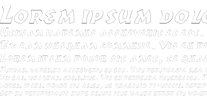 Sample of RomulusOutline Italic