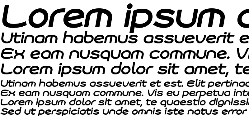 Sample of Roona Sans Bold PERSONAL Italic