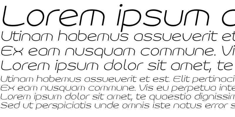 Sample of Roona Sans Thin PERSONAL Italic