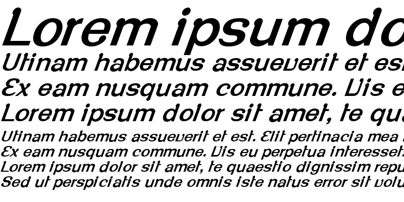 Sample of Roppongi Thin Italic