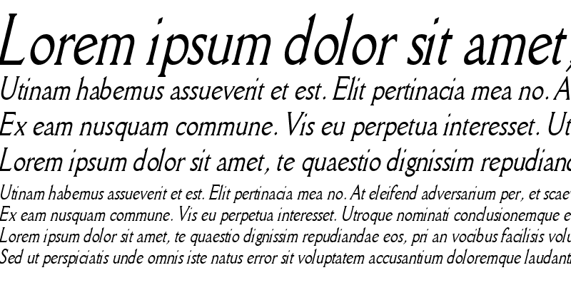 Sample of RoryThin Italic