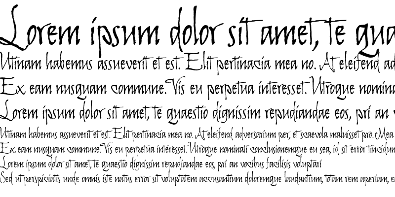 Sample of Rosemary Modified Italic Regular