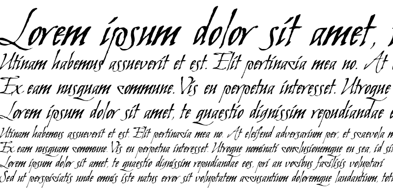 Sample of Rosemary Script Regular