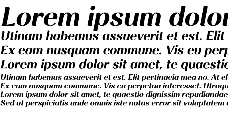 Sample of Rossanova Personal Use Bold Italic