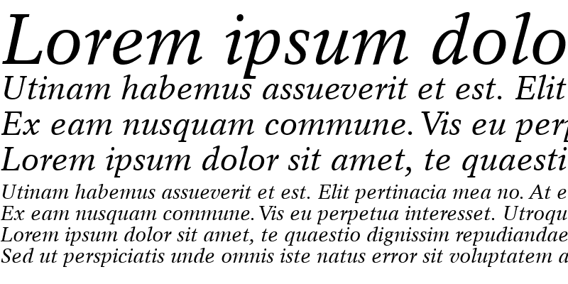Sample of Rotation LT Roman Italic