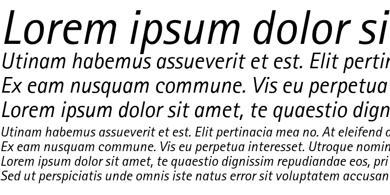 Sample of Rotis SansSerif AT Italic