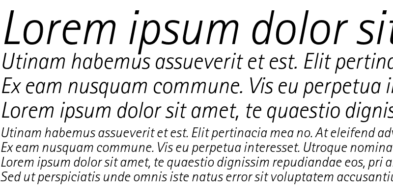 Sample of Rotis SansSerif AT Light Italic