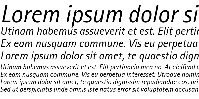 Sample of Rotis SansSerif Std Italic