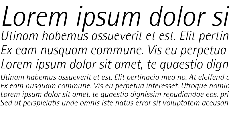 Sample of Rotis Semi Sans Std 46 Light Italic