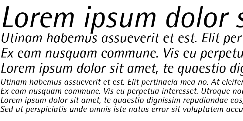 Sample of Rotis Semi Sans Std 56 Italic