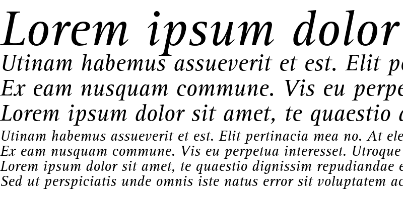 Sample of Rotis Serif AT Italic