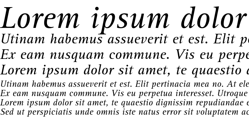 Sample of Rotis Serif Std Italic
